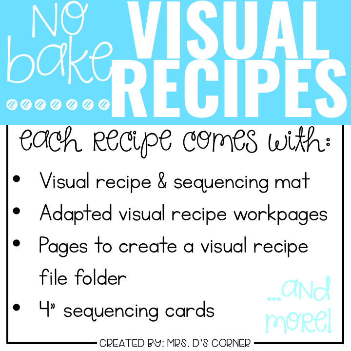 December Visual Recipes with REAL Pictures for Cooking in the Classroom