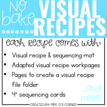 Load image into Gallery viewer, December Visual Recipes with REAL Pictures for Cooking in the Classroom