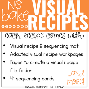 June Visual Recipes with REAL Pictures for Cooking in the Classroom