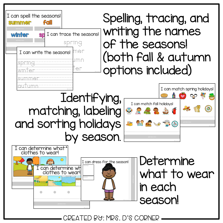 Seasons Adapted Work Binder®