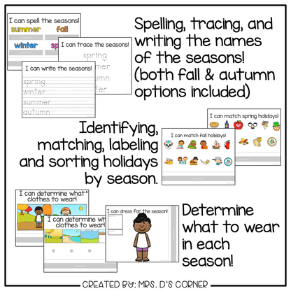 Seasons Adapted Work Binder®