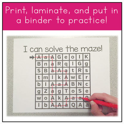 Fine Motor Skills Practice (Alphabet Mazes) | Distance Learning