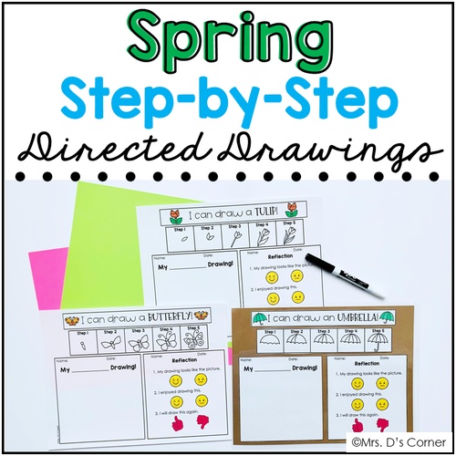 Spring Directed Drawings | Step-by-Step Drawings for Special Ed