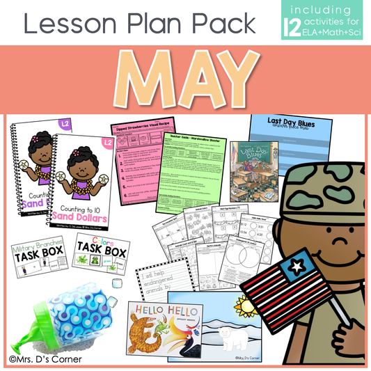 May Lesson Plan Pack | 12 Activities for Math, ELA, + Science