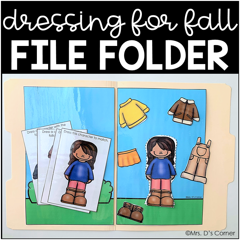 Dress Me for the Seasons File Folders | File Folders for Special Education