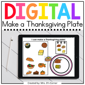 Thanksgiving Plate Digital Activity | Distance Learning
