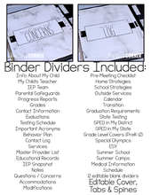 Load image into Gallery viewer, Parent IEP Binder | Editable (Black and White) IEP Companion for Parents
