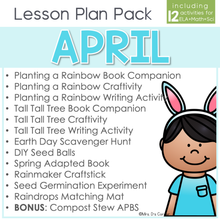 Load image into Gallery viewer, April Lesson Plan Pack | 12 Activities for Math, ELA, + Science