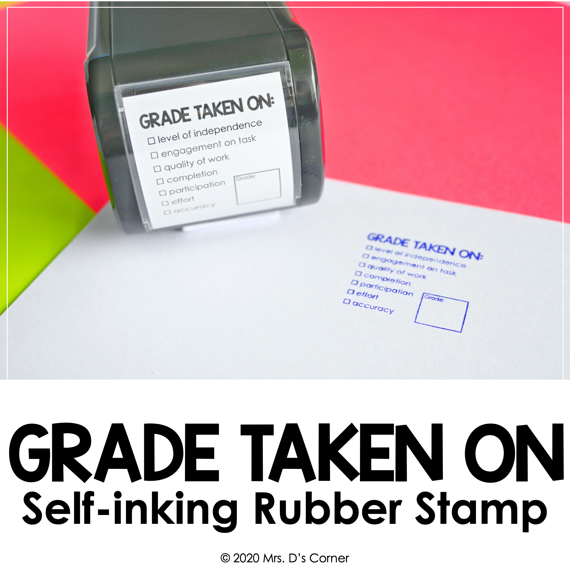 Self-inking Teacher Stamps Teacher Ink Stamps Grading Stamps Classroom  Stamps 