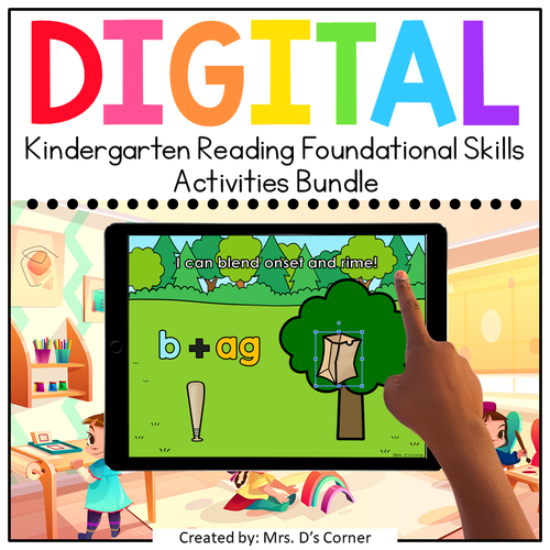 Kindergarten Foundational Skills Standards-Aligned Digital Activity Bundle