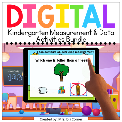 Kindergarten Measurement and Data Standards-Aligned Digital Activity Bundle