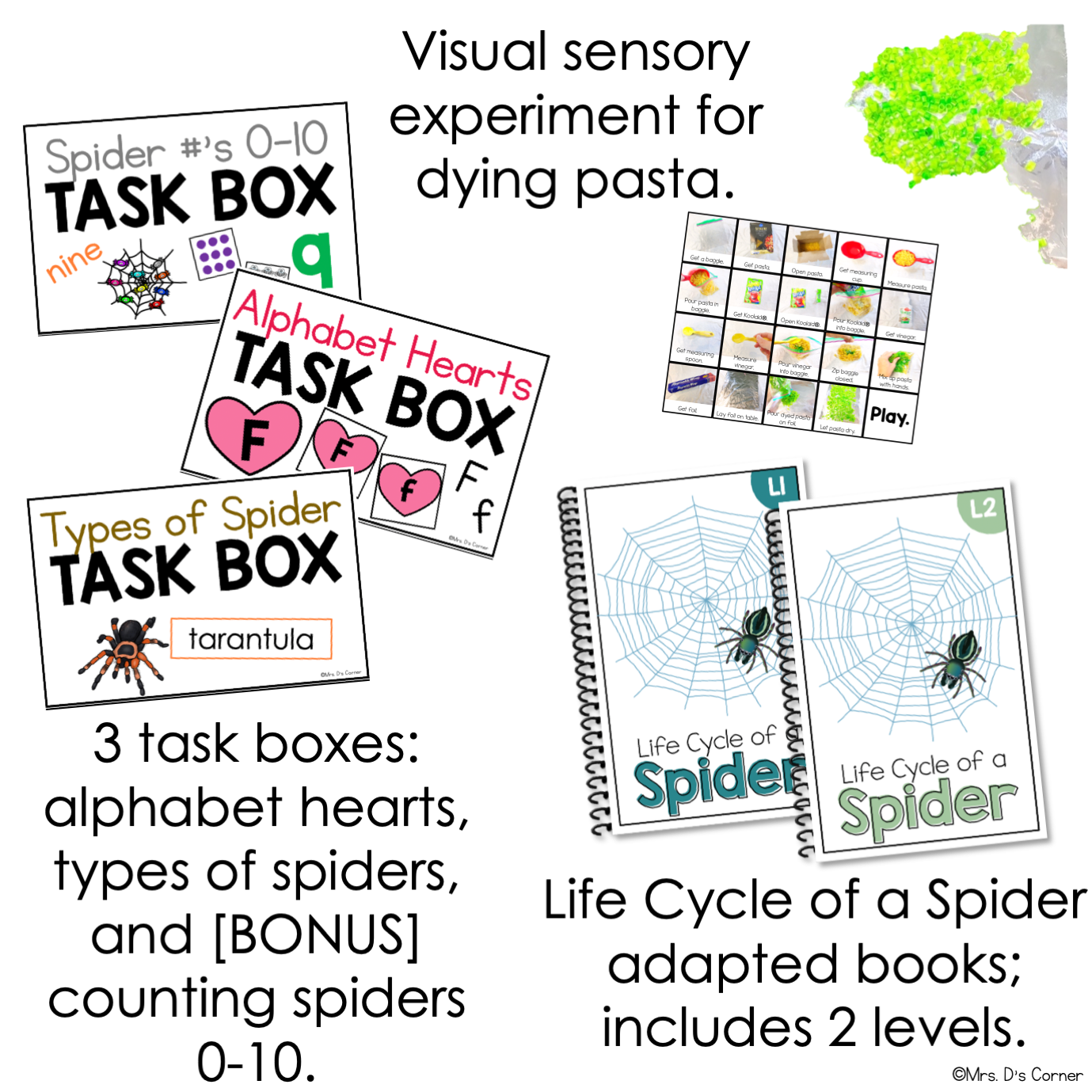 Spiders Toddler-Preschooler Activities Pack