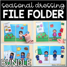 Load image into Gallery viewer, Dress Me for the Seasons File Folders | File Folders for Special Education