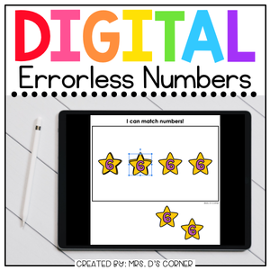 Numbers 0-25 Digital Errorless Learning Activity | Distance Learning ...