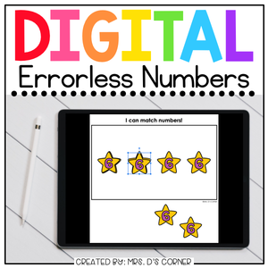 Numbers 0-25 Digital Errorless Learning Activity | Distance Learning
