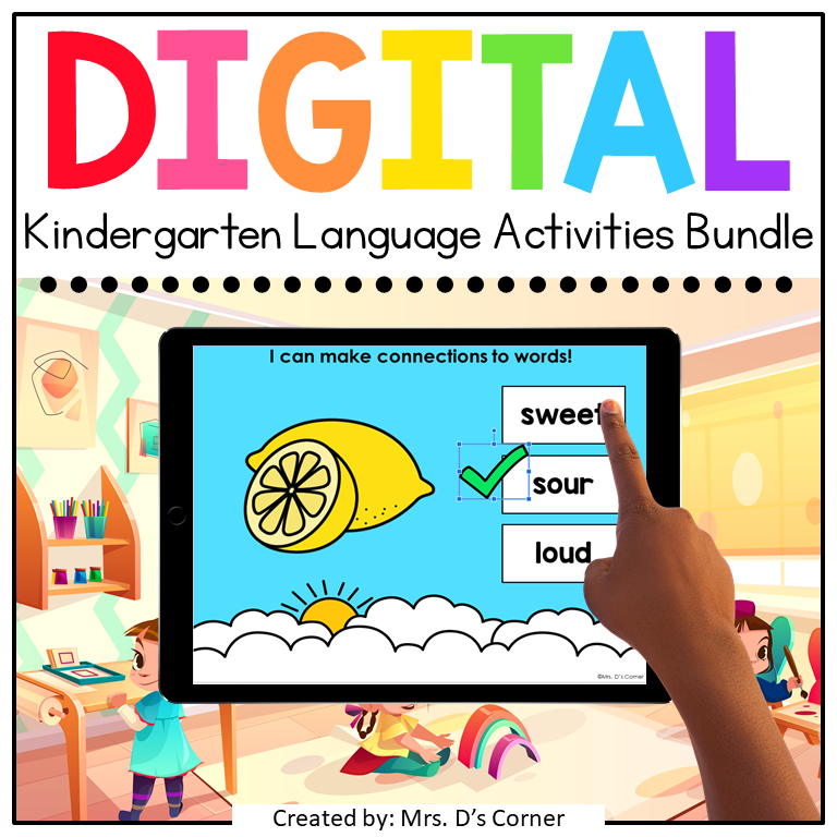 Kindergarten Language Standards-Aligned Digital Activity Bundle