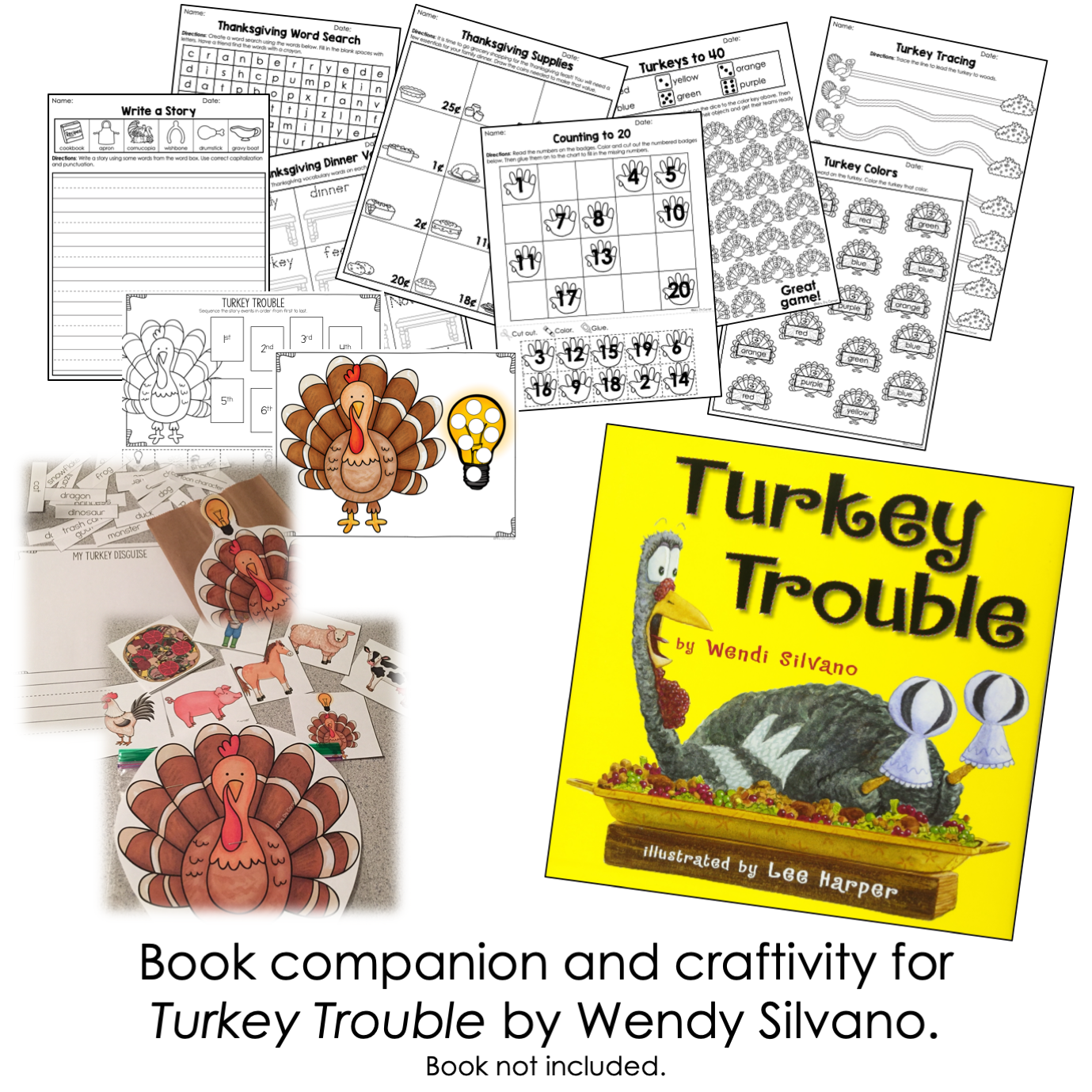 November Lesson Plan Pack | 12 Activities for Math, ELA, + Science