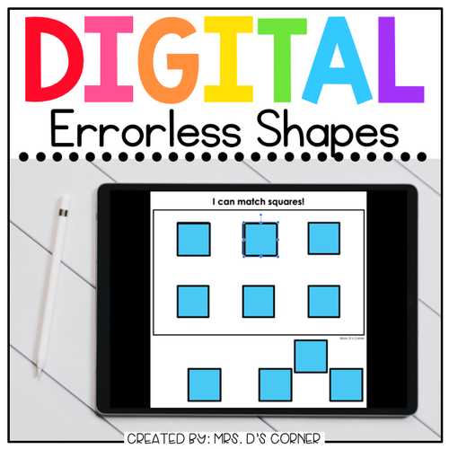 2D + 3D Shapes Digital Errorless Learning Activity | Distance Learning