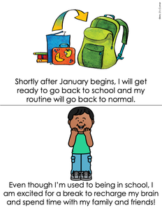 Going on Winter Break Social Story | School Break Story