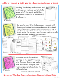 BUNDLE of Literacy and Math Assessments for K-3