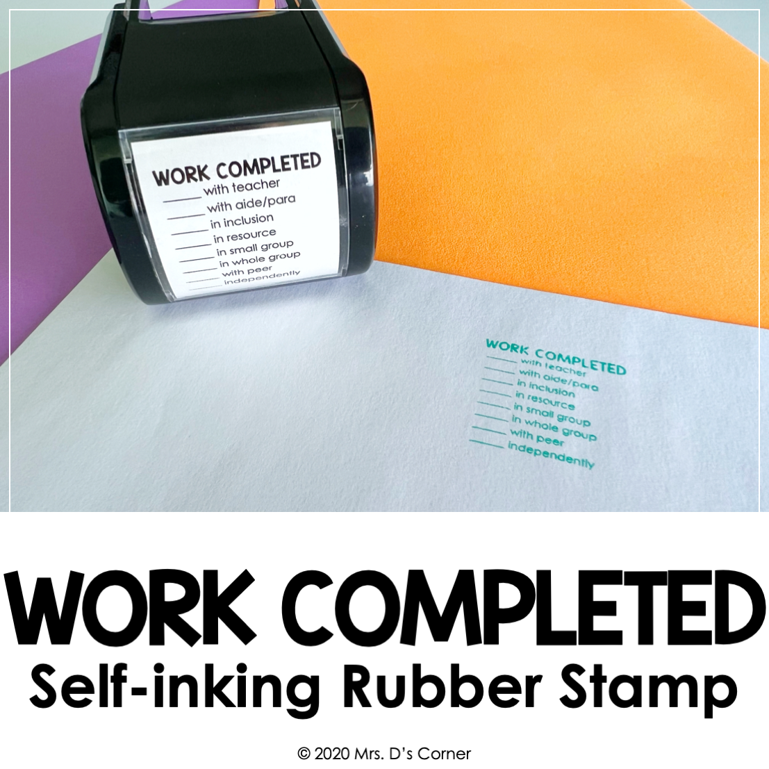 Task Complete Stamp Work Completed in Self-inking Rubber Stamp | Mrs. D's Rubber Stamp Col ...