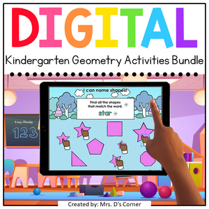 Kindergarten Geometry Standards-Aligned Digital Activity Bundle