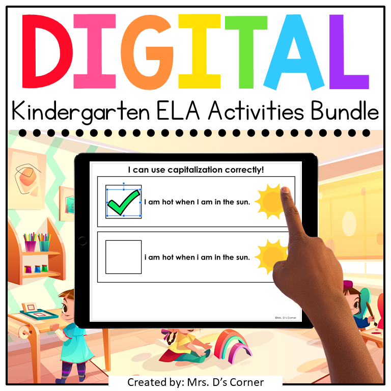Kindergarten English Language Arts Standards Aligned Digital Bundle