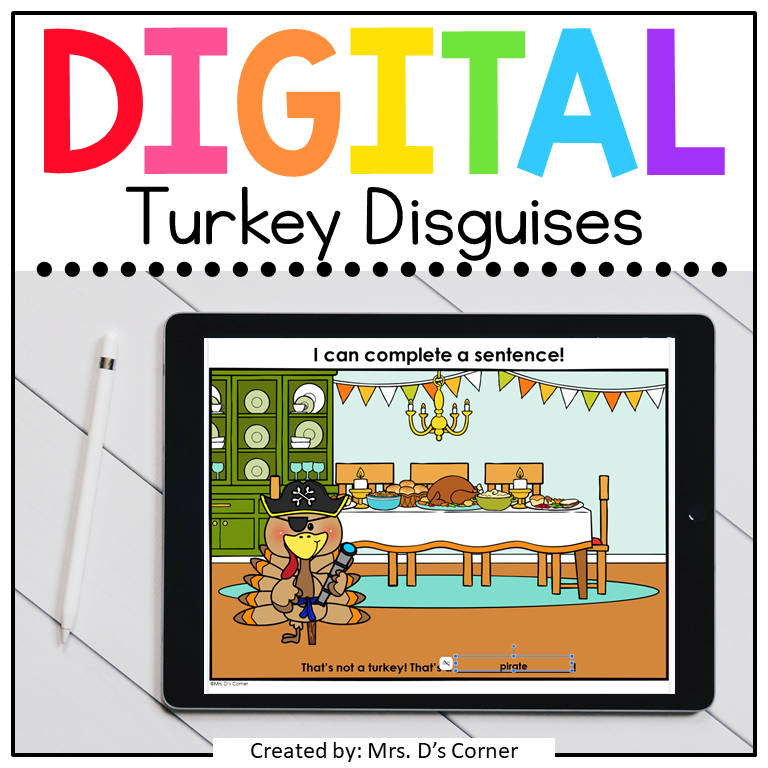 Thanksgiving Turkey Disguise Digital Activity | Distance Learning