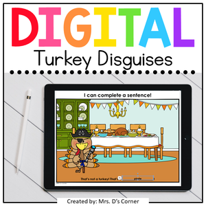 Thanksgiving Turkey Disguise Digital Activity | Distance Learning