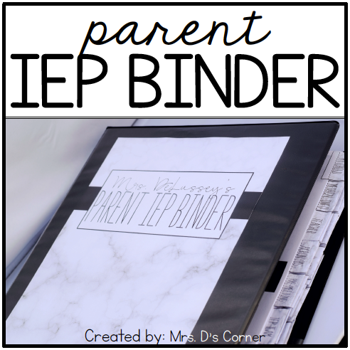 Parent IEP Binder | Editable (Black and White) IEP Companion for Parents