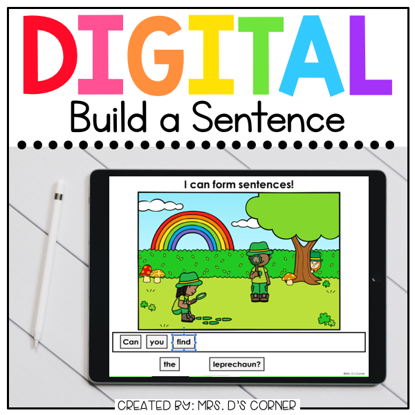 Saint Patrick's Day Build a Sentence Digital Activity | Distance Learning