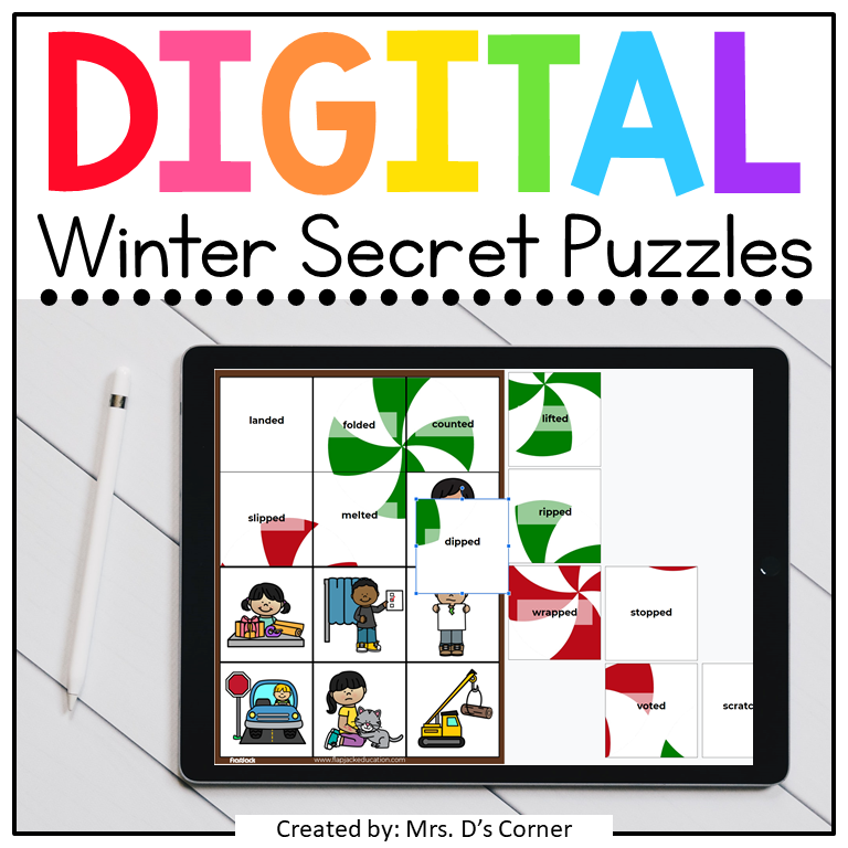 Winter Secret Puzzles Digital Activities (5 total!) | Distance Learning