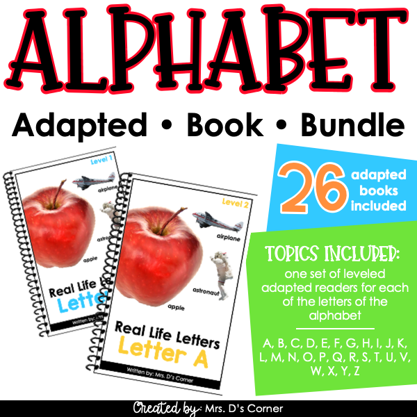 Real Life Letters - Alphabet Adapted Books Bundle [2 levels per]