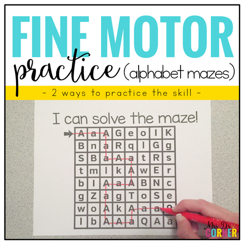 Fine Motor Skills Practice (Alphabet Mazes) | Distance Learning