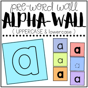 Alpha Word Wall ( Pre-Word Wall ) - For Young Learners