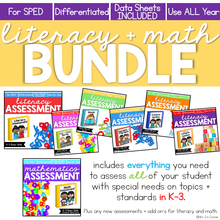 Load image into Gallery viewer, BUNDLE of Literacy and Math Assessments for K-3