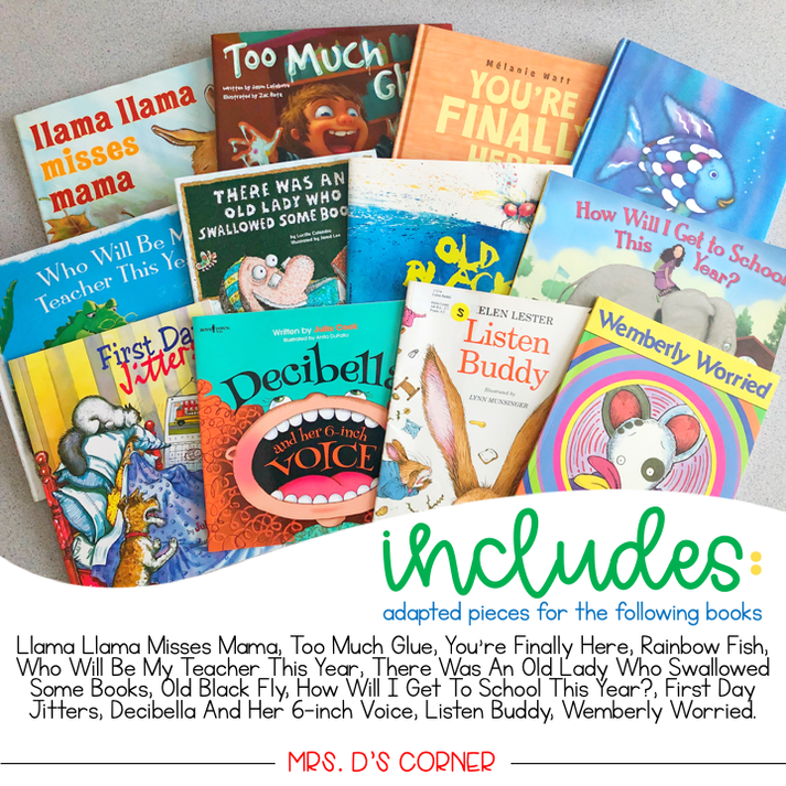 August Adapted Piece Book Set (12 book sets included!) – mrsdsshop
