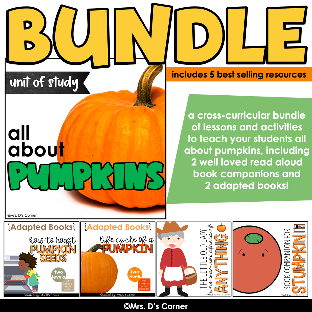 All About Pumpkins Thematic Unit Bundle | Pumpkin Lesson Plans + Activities