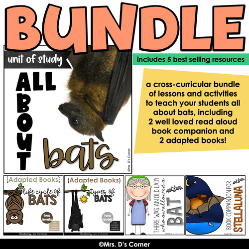 All About Bats Thematic Unit Bundle | Bat Lesson Plans + Activities