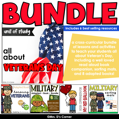 All About Veteran's Day Thematic Unit Bundle | Military Lesson Plan Bundle