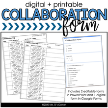 Load image into Gallery viewer, Collaboration Forms and Collaboration Log for IEP Teams [Digital + Printable]