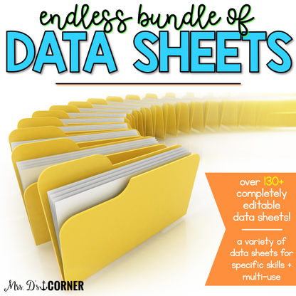 Endless Bundle of Data Sheets for Special Ed | Editable Data Sheets