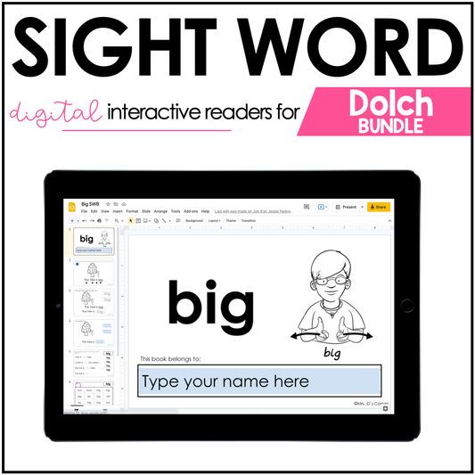 Digital Dolch Interactive Sight Word Reader Bundle | Sight Word Books