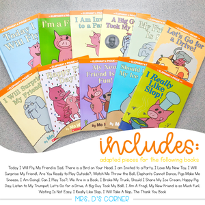 Elephant and Piggie Adapted Piece Book Set [25 book sets included!] Mo Willems