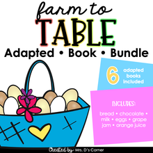 Load image into Gallery viewer, Farm to Table Adapted Book Bundle [6 books!] Digital + Printable Adapted Books