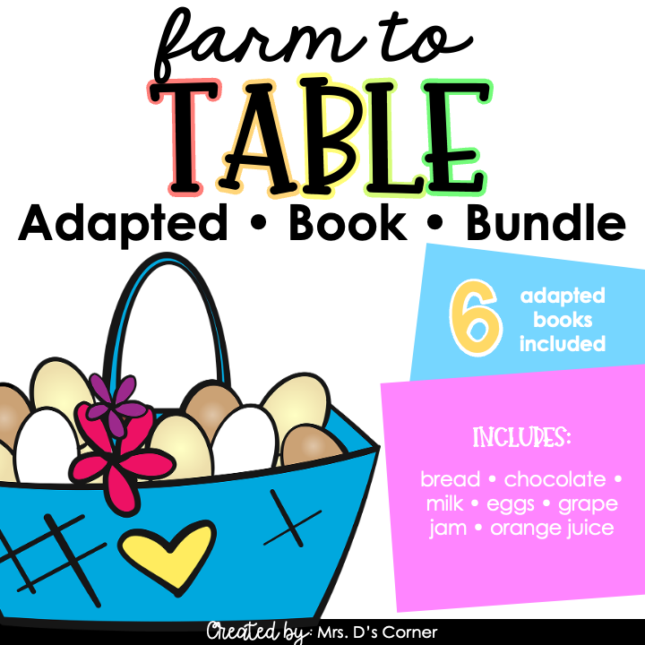 Farm to Table Adapted Book Bundle [6 books!] Digital + Printable Adapted Books