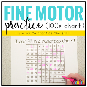 Fine Motor Skills Practice (Hundreds Charts) | Distance Learning