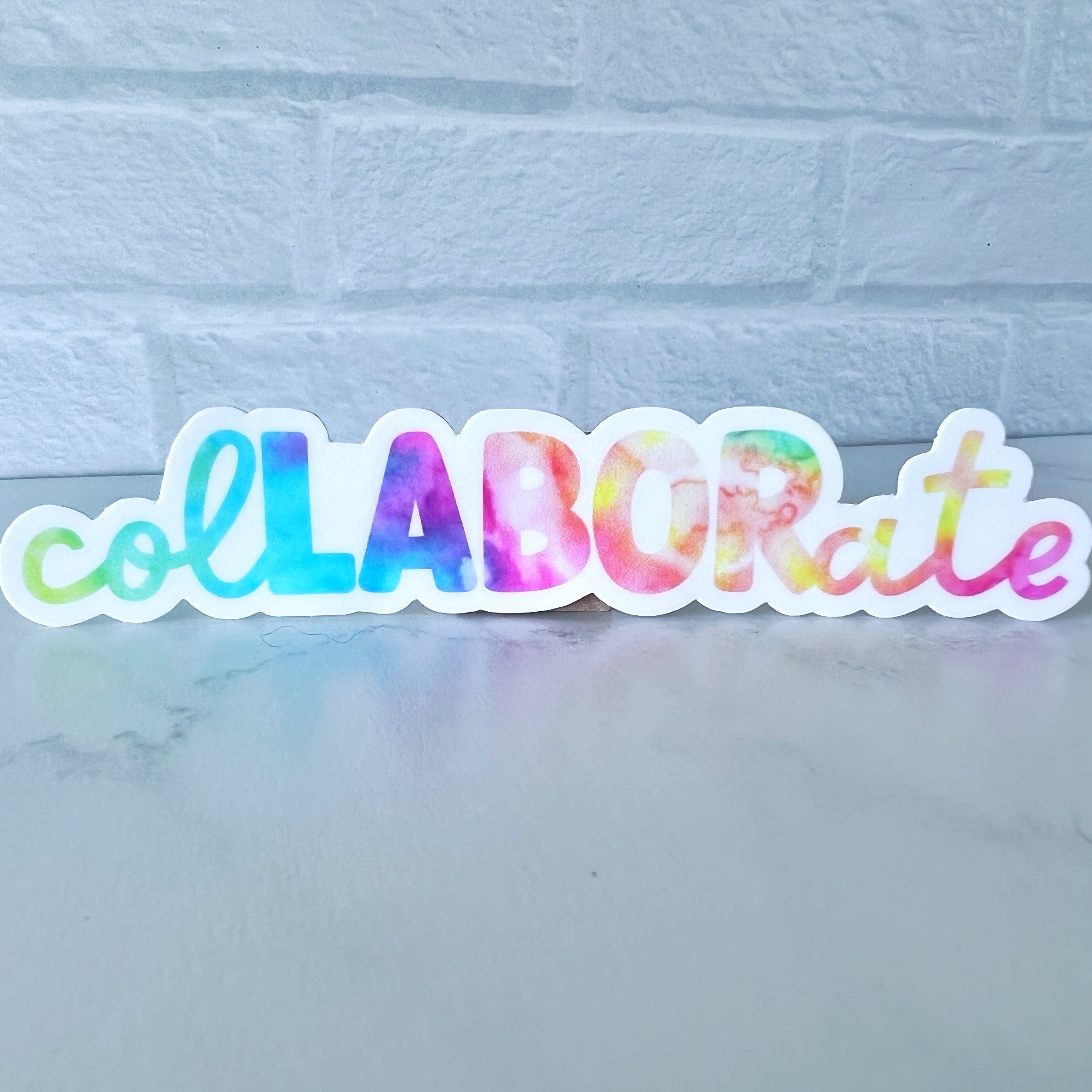 colLABORate Tie Dye Sticker – mrsdsshop