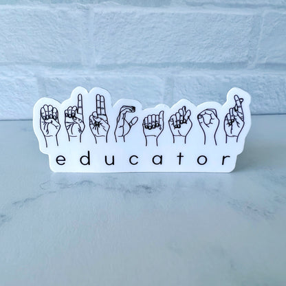 Educator ASL Sticker