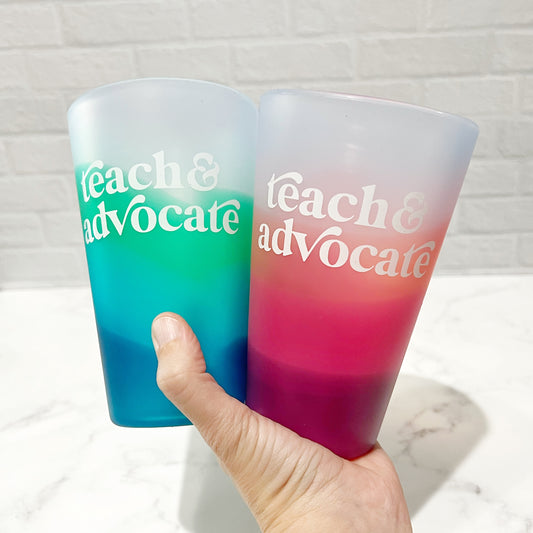 Teach&Advocate Custom Silipint 16oz. Cup